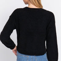 Long Slv V-neck Sweater Cardigan - Passion 4 Fashion USA