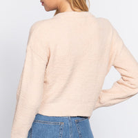 Long Slv V-neck Sweater Cardigan - Passion 4 Fashion USA