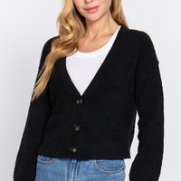 Long Slv V-neck Sweater Cardigan - Passion 4 Fashion USA