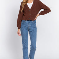Long Slv V-neck Sweater Cardigan - Passion 4 Fashion USA