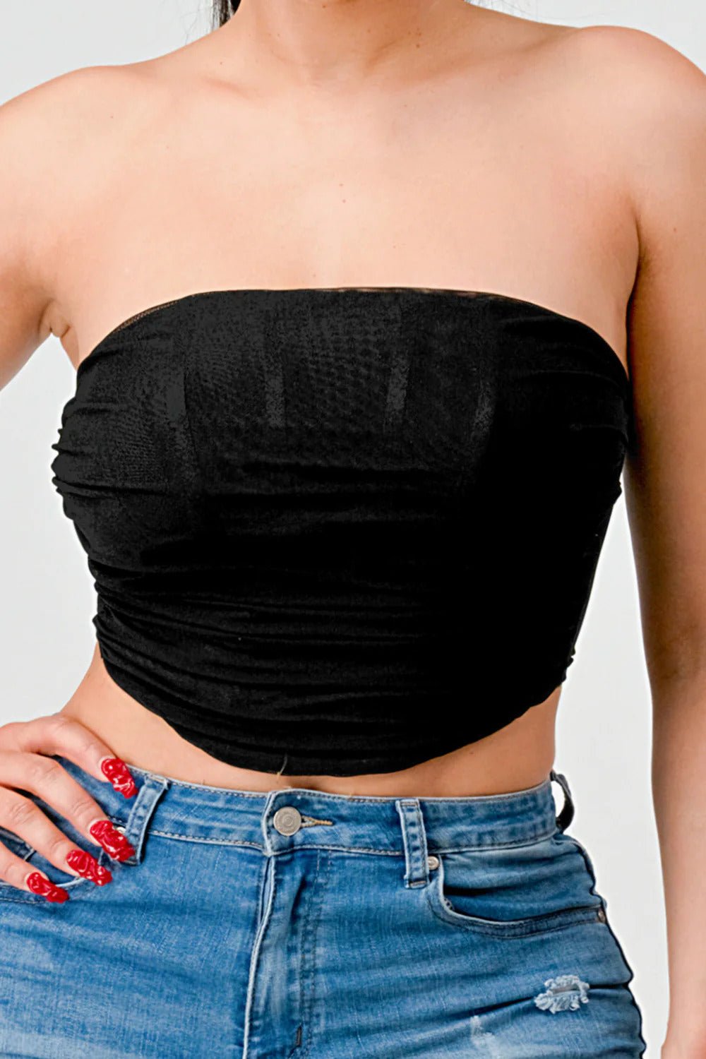 Luxe super stretch mesh layered corset bustier - Passion 4 Fashion USA