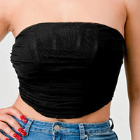 Luxe super stretch mesh layered corset bustier - Passion 4 Fashion USA