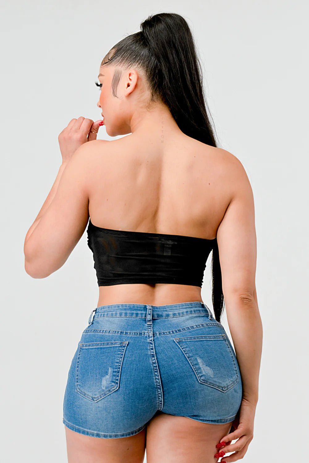 Luxe super stretch mesh layered corset bustier - Passion 4 Fashion USA