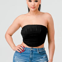 Luxe super stretch mesh layered corset bustier - Passion 4 Fashion USA