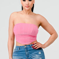 Luxe super stretch mesh layered corset bustier - Passion 4 Fashion USA