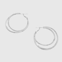 Metal Double Hoop Earring