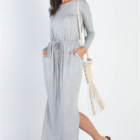 Midi Sleeve Basic Maxi Dress - Passion 4 Fashion USA