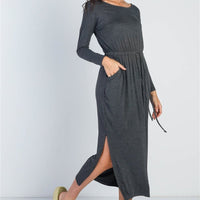 Midi Sleeve Basic Maxi Dress - Passion 4 Fashion USA