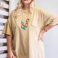 Mineral Washed Cotton Jersey Boxy Tunic - Passion 4 Fashion USA
