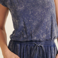 Mineral Washed Finish Knit Jumpsuit - Passion 4 Fashion USA