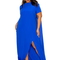 Mock neck back cape dress - Passion 4 Fashion USA