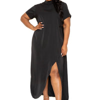 Mock neck back cape dress - Passion 4 Fashion USA