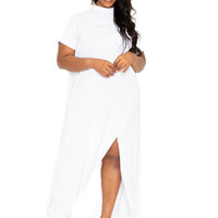 Mock neck back cape dress - Passion 4 Fashion USA