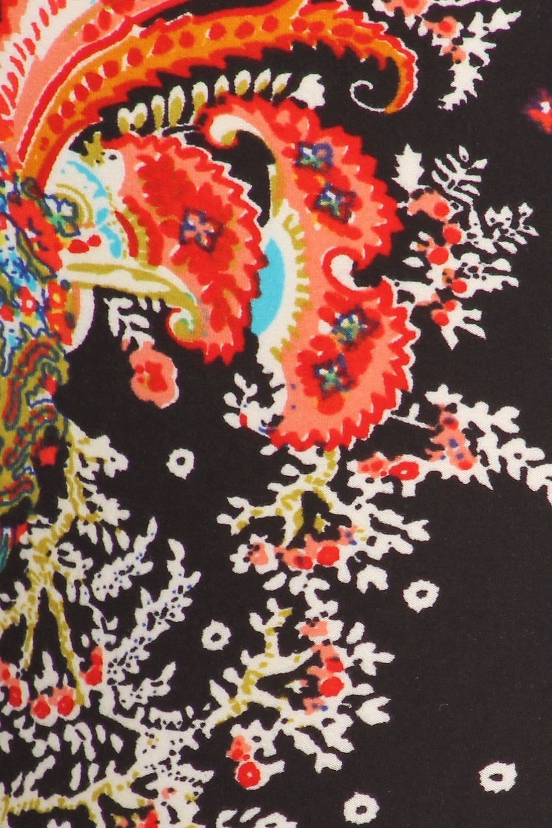 Multi-color Paisley Print, Banded, Full Length Leggings In A Fitted Style With A High Waisted - Passion 4 Fashion USA