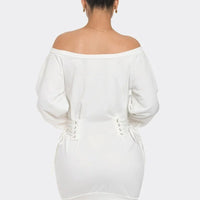 Off Shoulder Mini Dress - Passion 4 Fashion USA