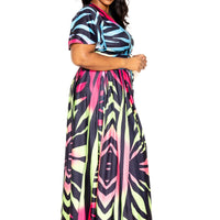 Ombre Animal Maxi Skirt & Top Set - Passion 4 Fashion USA