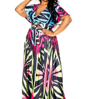 Ombre Animal Maxi Skirt & Top Set - Passion 4 Fashion USA