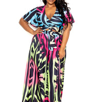 Ombre Animal Maxi Skirt & Top Set - Passion 4 Fashion USA