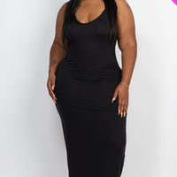 Plus Racer Back Maxi Dress - Passion 4 Fashion USA