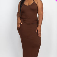 Plus Racer Back Maxi Dress - Passion 4 Fashion USA