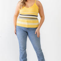 Plus Ribbed Ruffle Tank Top - Passion 4 Fashion USA