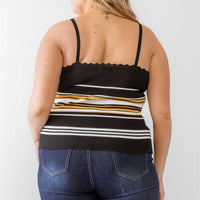 Plus Ribbed Ruffle Tank Top - Passion 4 Fashion USA