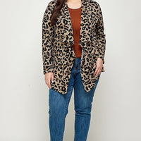 Plus Size, Animal Leopard Printed Knit Cardigan - Passion 4 Fashion USA