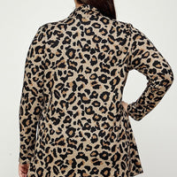 Plus Size, Animal Leopard Printed Knit Cardigan - Passion 4 Fashion USA