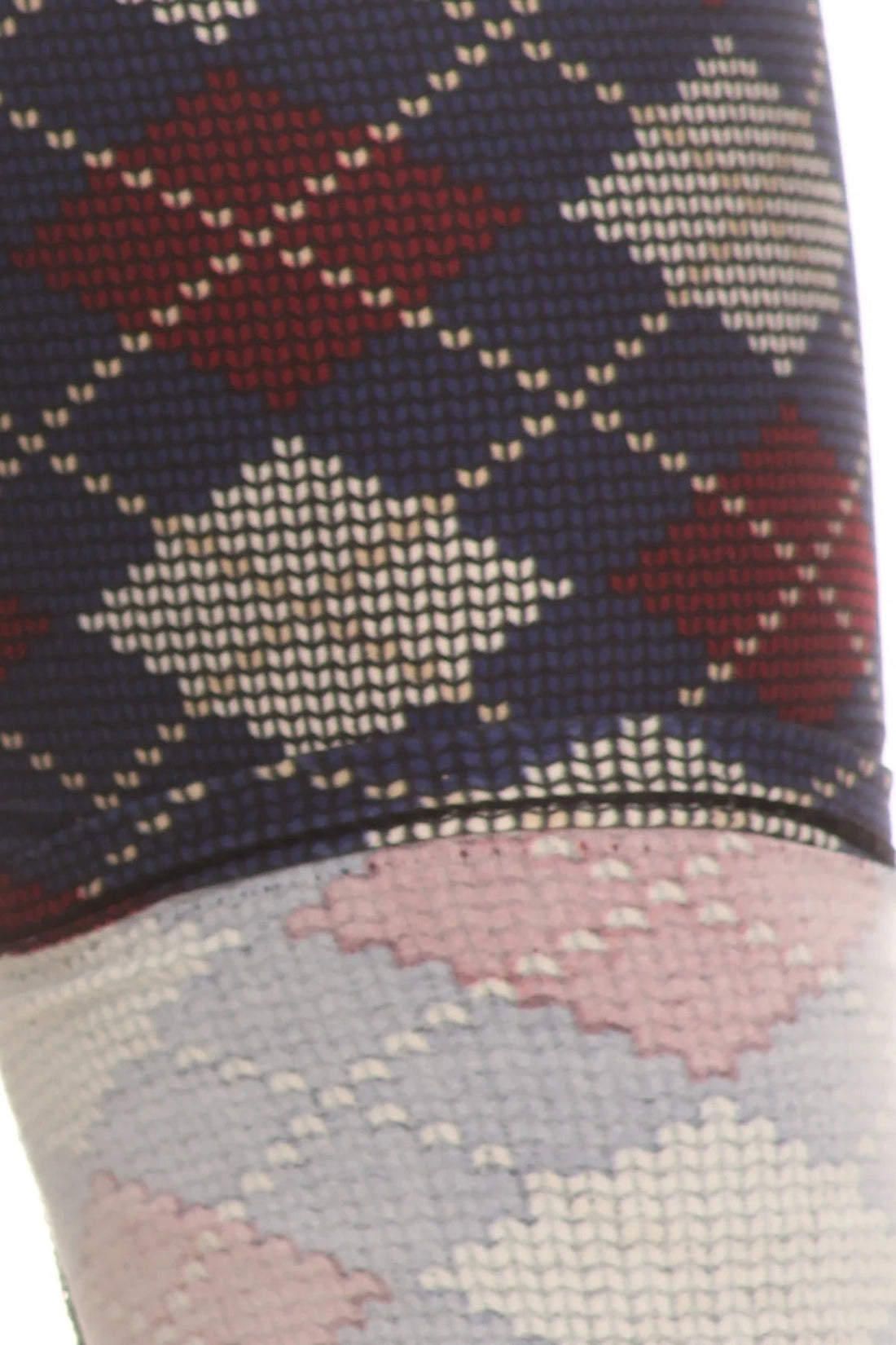 Plus Size Plaid Graphic Printed Knit Legging With Elastic Waist Detail - Passion 4 Fashion USA