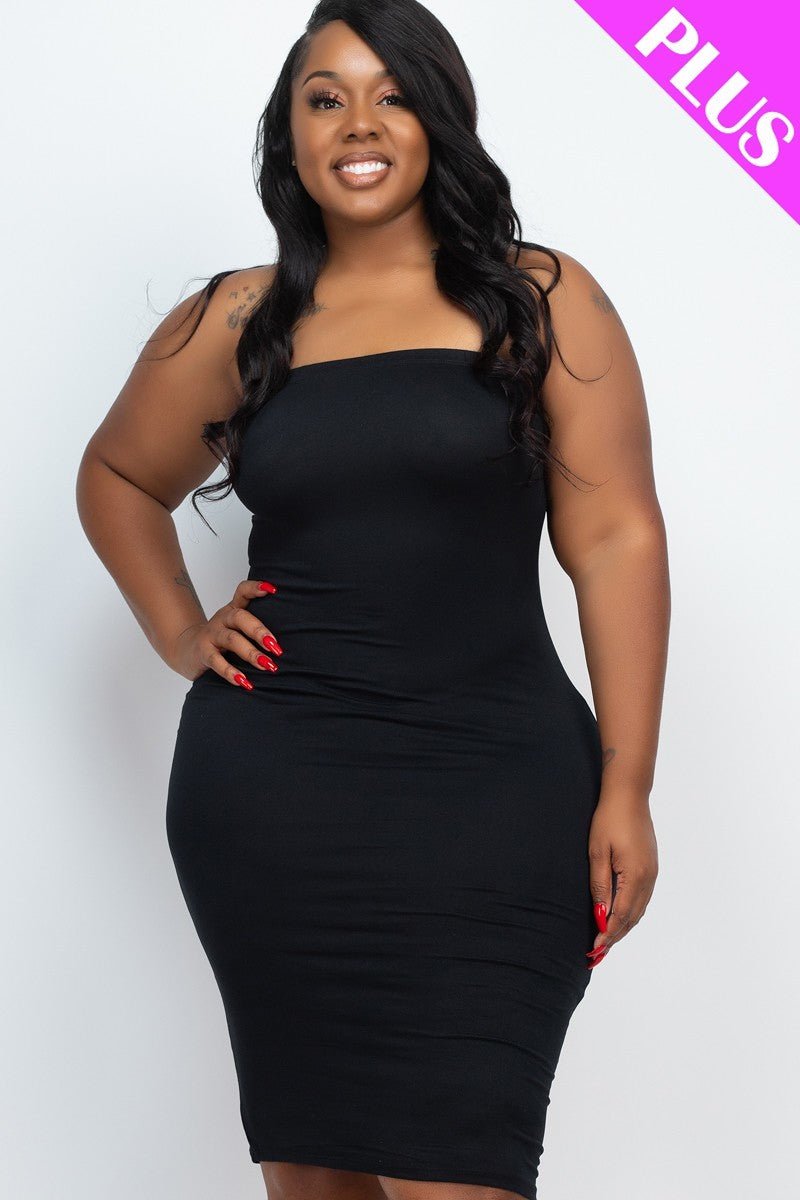 Plus Tube Bodycon Dress - Passion 4 Fashion USA