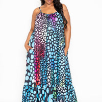 Printed Voluminous Maxi Dress - Passion 4 Fashion USA