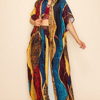 Printed Wide Pants Set - Passion 4 Fashion USA