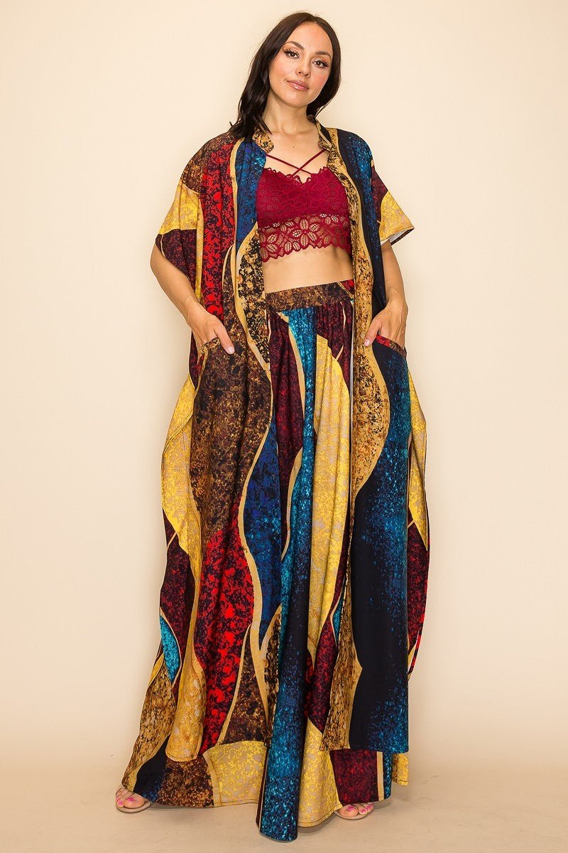 Printed Wide Pants Set - Passion 4 Fashion USA