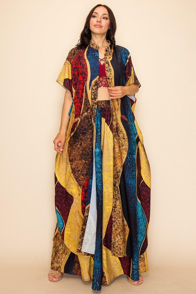 Printed Wide Pants Set - Passion 4 Fashion USA