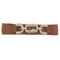 Rhinestone Buckle Elastic Belt - Passion 4 Fashion USA