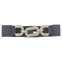Rhinestone Buckle Elastic Belt - Passion 4 Fashion USA