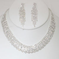 Rhinestone Necklace Earring Set - Passion 4 Fashion USA