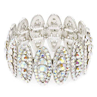 Rhinestone Oval Stretch Bracelet - Passion 4 Fashion USA