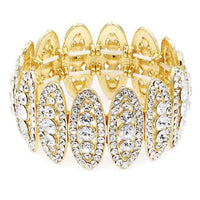 Rhinestone Oval Stretch Bracelet - Passion 4 Fashion USA