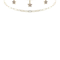 Rhinestone Star Charm 3 Layered Necklace - Passion 4 Fashion USA