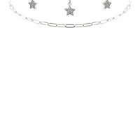 Rhinestone Star Charm 3 Layered Necklace - Passion 4 Fashion USA