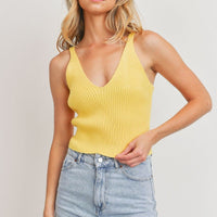 Rib Knit Sleeveless Top - Passion 4 Fashion USA
