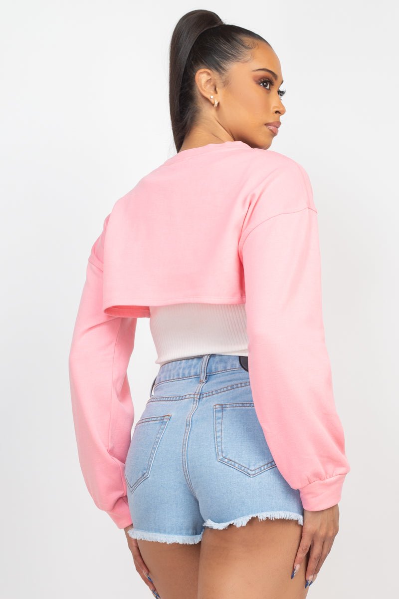 Ribbed Sleeveless Top With Shrug Sweater - Passion 4 Fashion USA