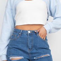 Ribbed Sleeveless Top With Shrug Sweater - Passion 4 Fashion USA