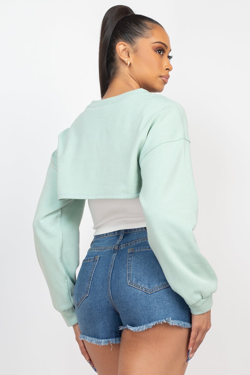 Ribbed Sleeveless Top With Shrug Sweater - Passion 4 Fashion USA