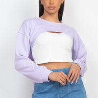 Ribbed Sleeveless Top With Shrug Sweater - Passion 4 Fashion USA