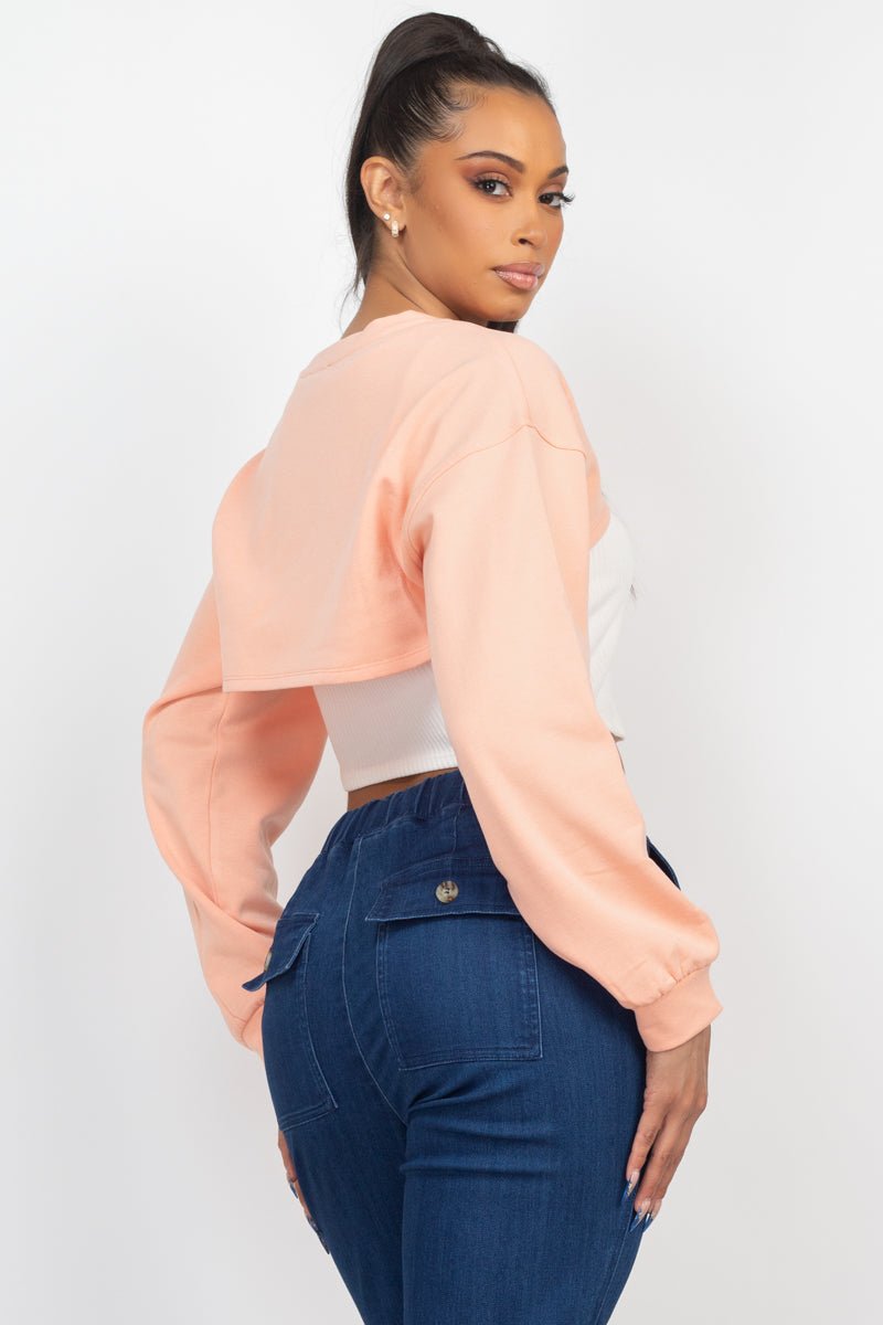 Ribbed Sleeveless Top With Shrug Sweater - Passion 4 Fashion USA