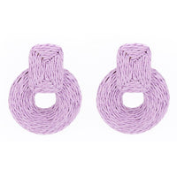 Rnd Col Raffia Wrap Earring - Passion 4 Fashion USA