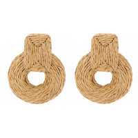 Rnd Col Raffia Wrap Earring - Passion 4 Fashion USA