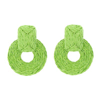 Rnd Col Raffia Wrap Earring - Passion 4 Fashion USA